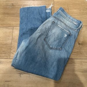MOTHER - Insider High Rise Crop Step Fray Jeans
